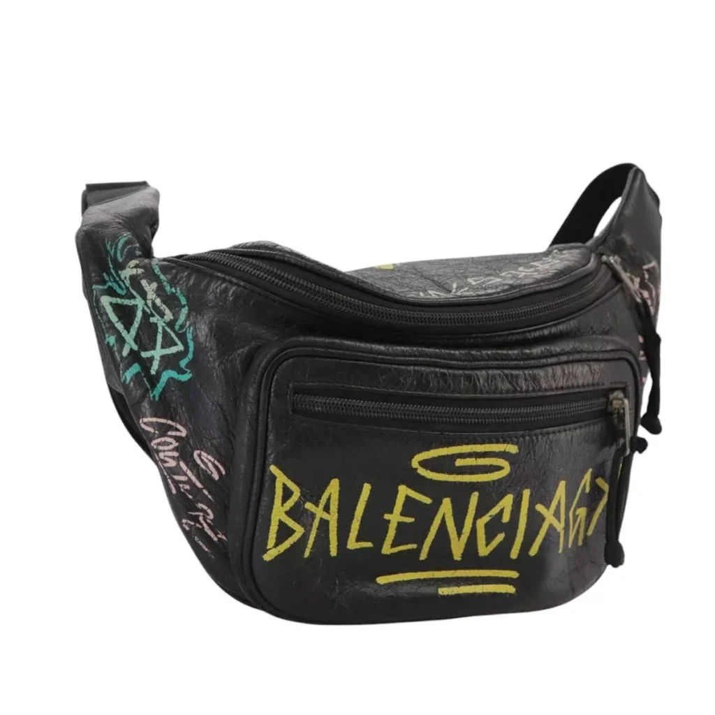 Balenciaga Explorer Body Bag Czarna Skórzana Nerka