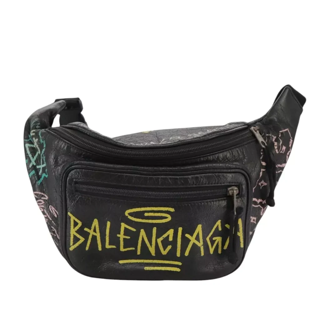 Balenciaga Explorer Body Bag Czarna Skórzana Nerka - obrazek 5